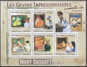 2009 Comoros Islands 2535-39KL Painting / Mary Cassatt 10,00 €