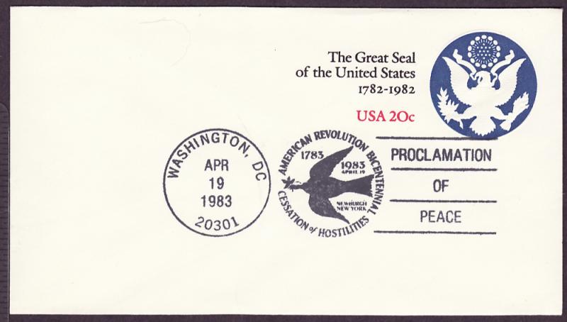 U602 American Revolution Bicentennial uncacheted event cover