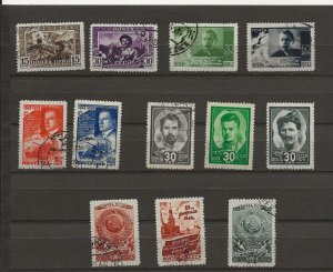 Russia 1941- 46  five  sets (12 stamps) see description  used