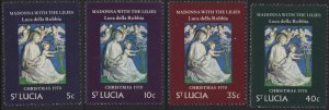 Saint Lucia 286-289 (mnh set of 4) Christmas: Madonna by della Robbia (1970)