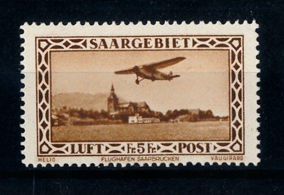 [70109] Germany SAAR Saargebiet 1932 Airmail 5 fr  MNH Original gum!