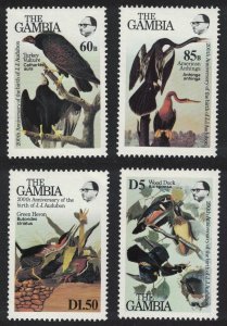 Gambia Vulture Darter Heron Duck Birds 4v Audubon 1985 MNH SG#581-584