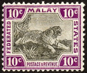 Malaya Stamps # 31c MLH VF Scott Value $42.00