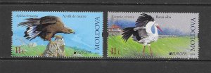 BIRDS - MOLDOVA #1031-2  MNH