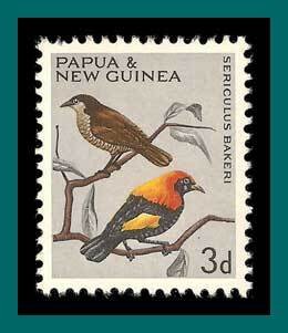 Papua New Guinea 1965 Adelbert Bowerbird, mint 189,SG62