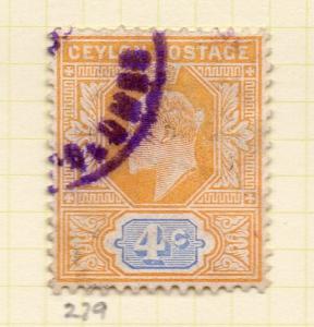 Ceylon 1904-05 Early Issue Fine Used 4c. 263409