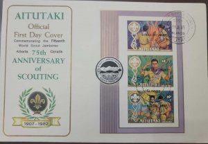 P) 1983 AITUTAKI COOK ISLANDS, 75TH ANNIVERSARY SCOUT MOVEMENT, 15TH AMBOREE