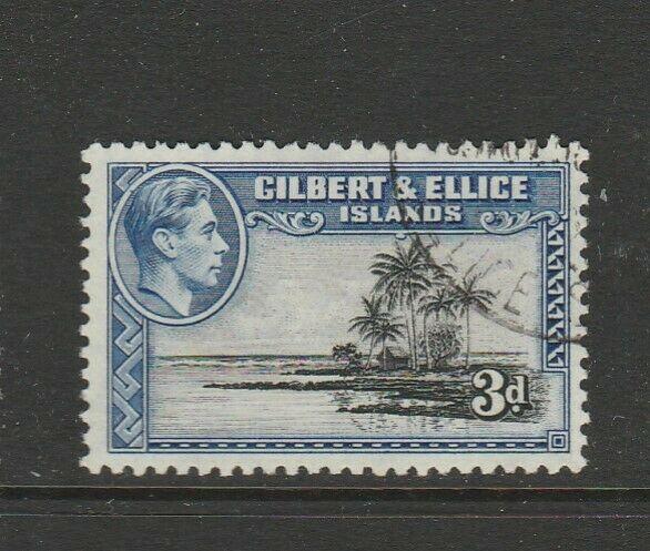 Gilbert & Ellice Islands 1939/55 3d P12 VFU SG 48a