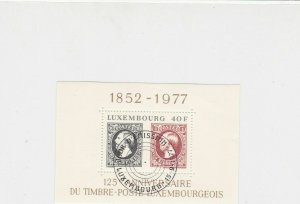 Luxembourg 125th Anniv. 1977 Special Cancel Stamp Sheet ref R17793