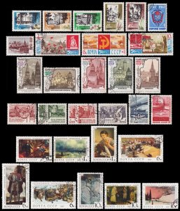 Russia Scott 3399 -- 3428 (1967) CTO VF Complete Sets, CV $7.65 C