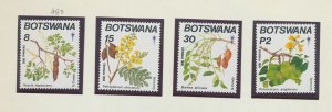 BOTSWANA - Sc 483-486 - MNH set -  flowers, Christmas - 1990