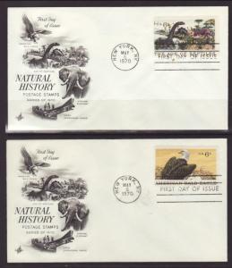 US 1387-1390 Natural History 1970 Artcraft S/4 U/A FDC