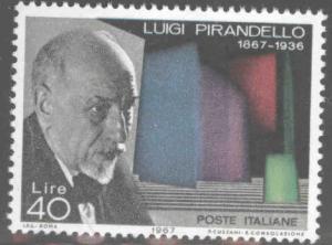 Italy Scott 961 MNH** 1967 Pirandello stamp