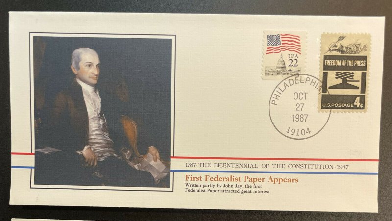 US #1119,2115 On Cover - Bicentennial of Constitution 1787-1987 [BIC41oE]