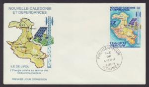 New Caledonia 441 Map 1978 U/A FDC