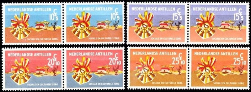 DUTCH ANTILLES / ANTILLEN 1968 Social Cultural Welfare. Dance,Housing, Pairs MNH
