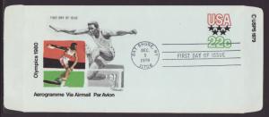 US UC52 Olympics 1979 U/A FDC