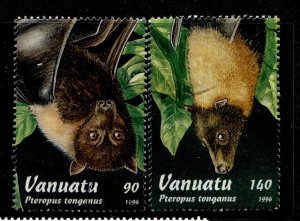 Vanuatu Stamp #677a-b USED VFU  XF SINGLES FLYING FOXES