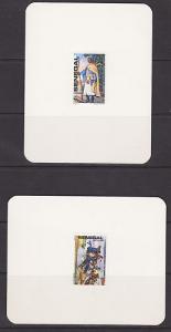 Senegal Sc 549-50v. 1981 Laf Dior Imperf Proofs on Card