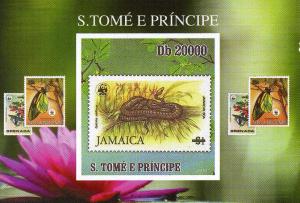 Sao Tome & Principe 2010 WWF Jamaican Reptile s/s Imperforated mnh.vf