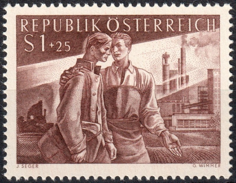 Austria #B295  MNH - For Returned Prisoners of War (1955)