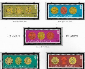 Cayman Islands #342-376  American Bicentennial  (MNH)  CV $3.40
