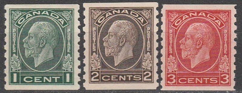 Canada #205-7  MNH  CV $95.00  (A8640)