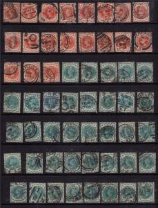 GB UK 1887 & 1900 U QV 1/2d Vermilion & Blue Green SG#197&213 (67 Stamps)#CC987