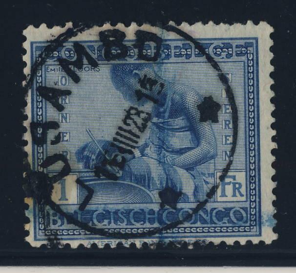 CONGO BELGE / BELGIAN CONGO - 1928 - LUSAMBO CAD À ÉTOILE (T.5D) /COB127 TB