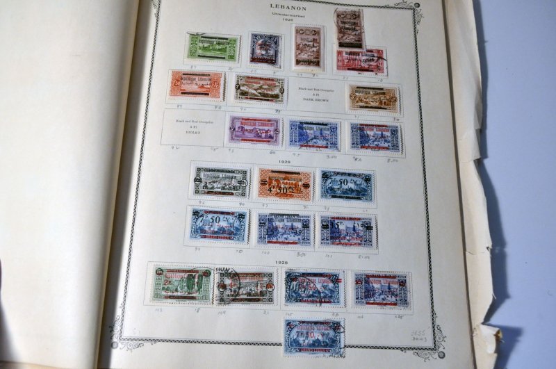 Lebanon Stamp Collection on 22 Scotts Pages Mint & Used - 1924-60s Liban Stamps