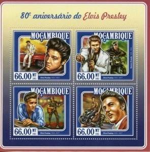 Mozambique 2015 MNH Elvis Presley Stamps Music Celebrities Famous People 4v M/S