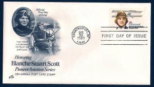 UNITED STATES FDC 28¢ Blanche Scott 1980 ArtCraft