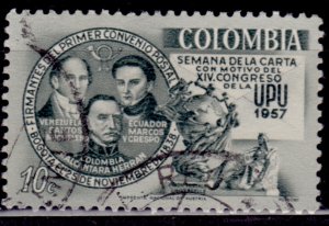 Colombia, 1957, 14th UPU Congress, 10c, sc#677, used