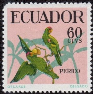 Ecuador 648 - Mint-H - 60c Red-fronted Amazon Parrots (1958) (cv $3.00)