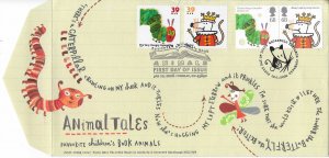 US#3989-3990-GB2340-2341  39c Childrens Book Animals joint issue (FDC) CV$7.50