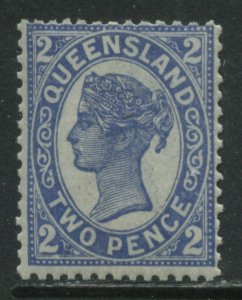 Queensland QV 1897 2d gray blue unmounted mint NH