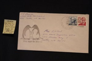 Scott US 1288 & 1304 on CGC Polar Sea cover fm Antarctic (#1145)