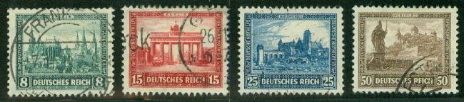 GERMANY #B34-7 Complete Buildings set, used, VF, Scott $106.85