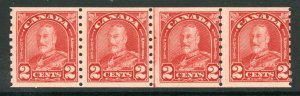 Canada 1930 KGV 2¢ Carmine Coil Cockeyed King Scott #181v MNH G134