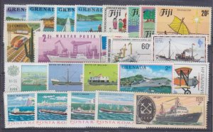 Lot 1 Collection 22 stamps MNH Transport