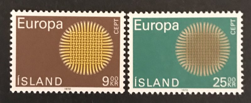 Iceland 1970 #420-21 MNH, CV $6