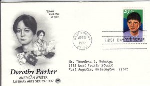 1992, Honoring Dorothy Parker, PCS, FDC (D15382)