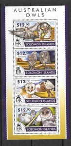 SOLOMON ISLANDS 2015 AUSTRALIAN OWLS (1) MNH