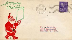 U.S. Scott 807 Prexie/Prexy on Illustrated Cover from Santa Claus Indiana