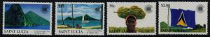 St Lucia 599-602 MNH Commonwealth Day, Flag, Banana, Yacht