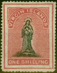 Virgin Islands 1868 1s Black & Rose-Carmine SG21 Fine VLMM (2) 