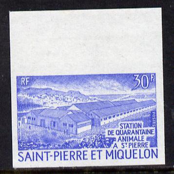 St Pierre & Miquelon 1970 Animal Quarantine 30f unmou...