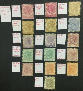 MOMEN: MALAYA STRAITS SG #63-71 1883-91 MINT OG H £880 LOT #60188