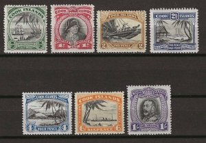 COOK ISLANDS 1933/36 SG 106/112 MINT