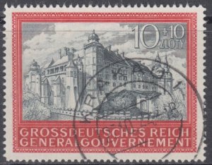 POLAND Sc # NB41 CPL USED SINGLE - GERMAN MILITARY OCCUPATION, CRACOW CASTLE